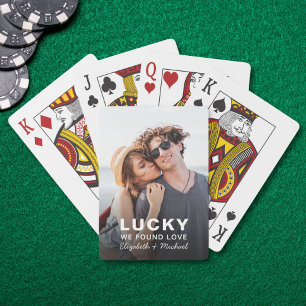 Lucky We Found Love Photo Playing Cards