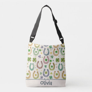 Lucky Western Charm – Horseshoes & Clovers Crossbody Bag