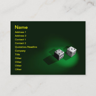 Lucky White Dice Business Card