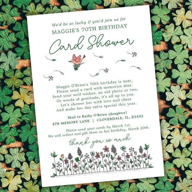 Lucky Wildflowers Milestone Birthday Card Shower (Creator Uploaded)