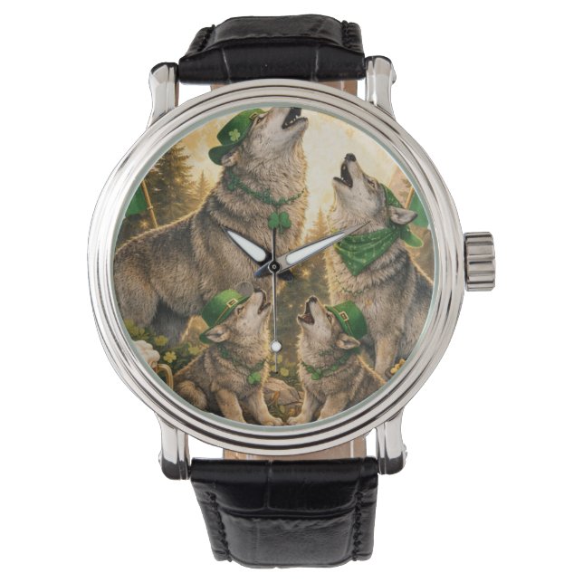Lucky Wolf Pack – St. Patrick’s Day Family Howling Watch (Front)