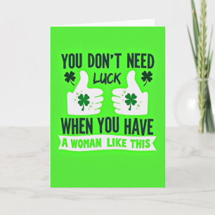 Lucky Woman Appreciation Card