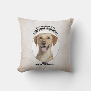 Lucky Yellow Lab Cushion