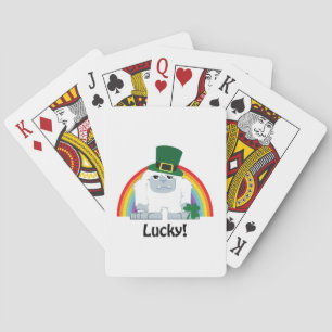 Lucky Yeti Leprechaun Playing Cards