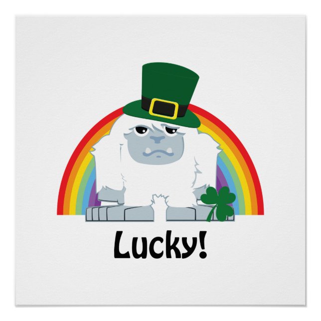 Lucky Yeti Leprechaun Poster (Front)