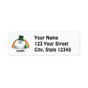 Lucky Yeti Leprechaun Return Address Label