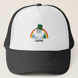 Lucky Yeti Leprechaun Trucker Hat
