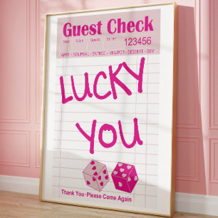 Lucky You Guest Check Poster