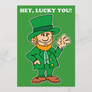 Lucky You Leprechaun St Patrick's Day Party Invite