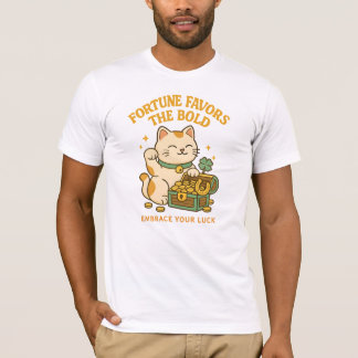 Lucky You! Whimsical Prosperity Cat T-Shirt