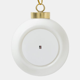 Luckyland Vertical Patriotic Flag Vintage Ceramic Ball Christmas Ornament