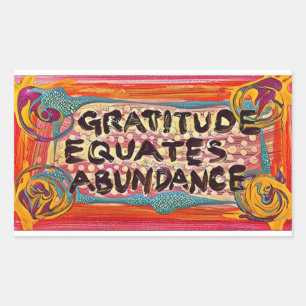 LuckyPen Gratitude Rectangular Sticker