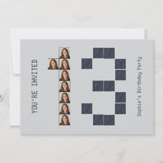 Lucky's 13th Pixel Power Birthday Invitation