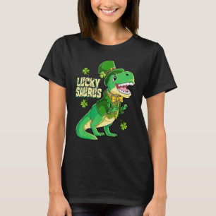 Luckysaurus Leprechaun Dinosaur St Patricks Day Bo T-Shirt