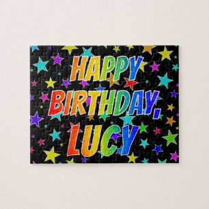 "LUCY" First Name, Fun "HAPPY BIRTHDAY" Jigsaw Puzzle