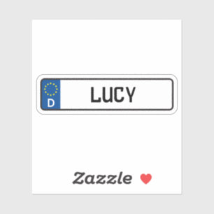 Lucy German Car License Plate
