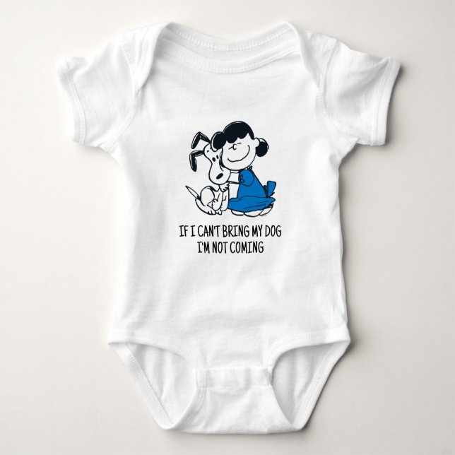 Lucy Hugging Snoopy Baby Bodysuit (Front)