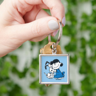 Lucy Hugging Snoopy Key Ring