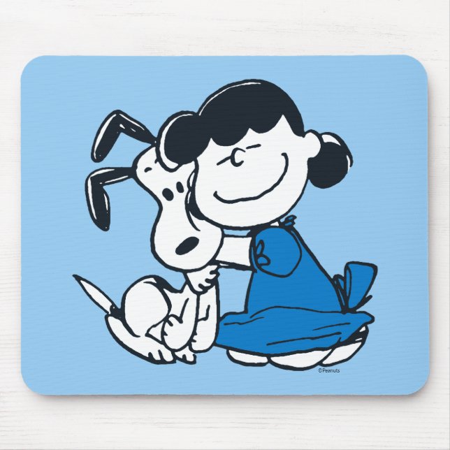 Lucy Hugging Snoopy Mouse Pad (Front)