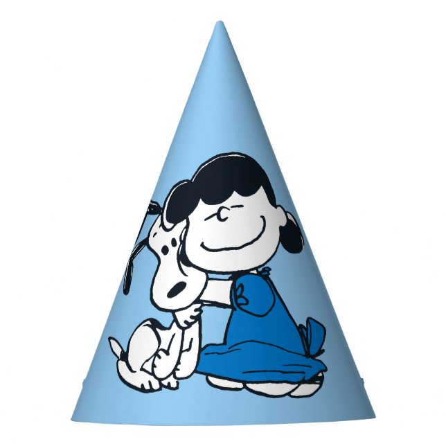 Lucy Hugging Snoopy Party Hat (Front)