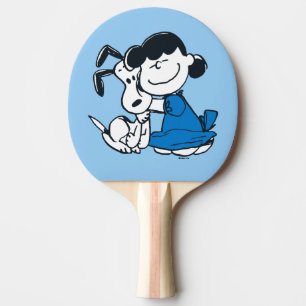 Lucy Hugging Snoopy Ping Pong Paddle