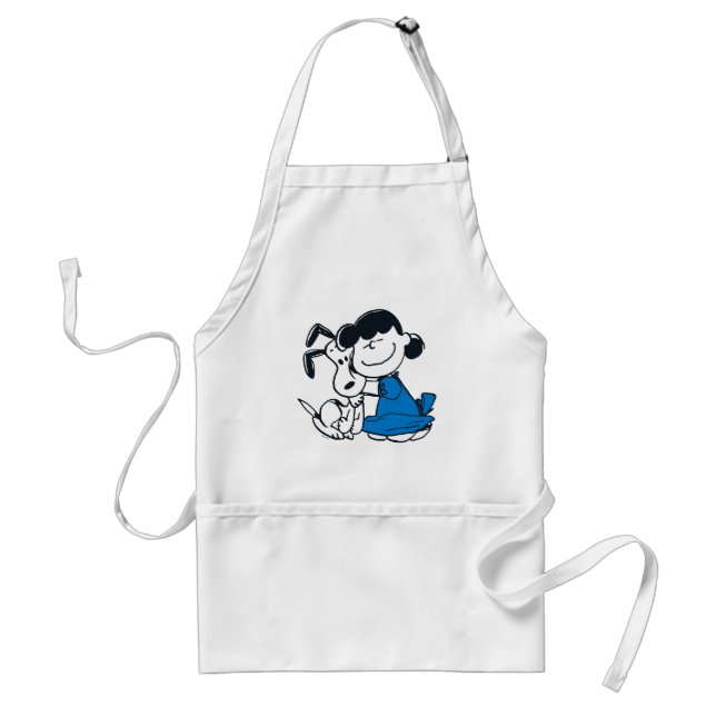 Lucy Hugging Snoopy Standard Apron (Front)