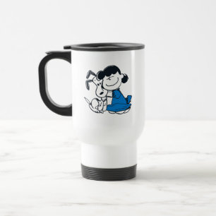 Lucy Hugging Snoopy Travel Mug