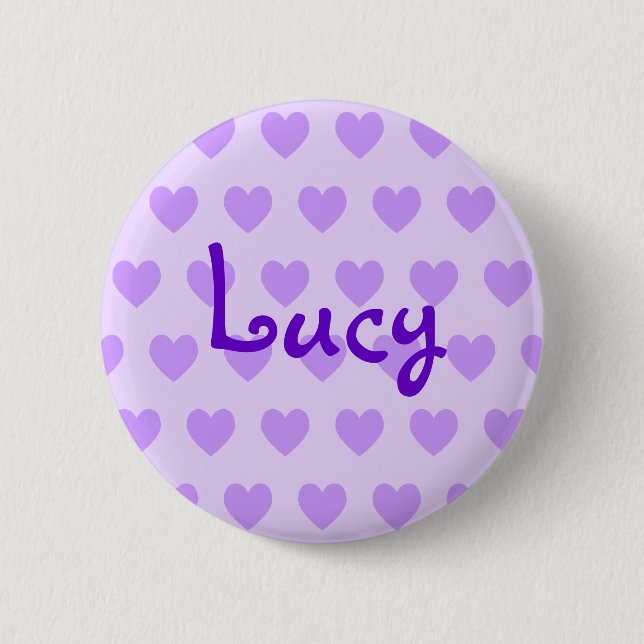 Lucy in Purple 6 Cm Round Badge (Front)