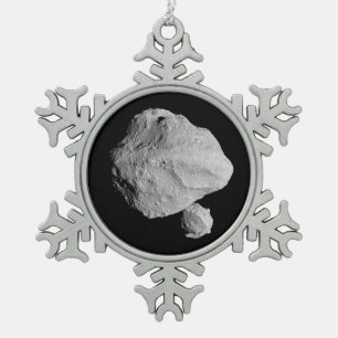 Lucy Mission Dinkinesh Binary Asteroid Snowflake Pewter Christmas Ornament
