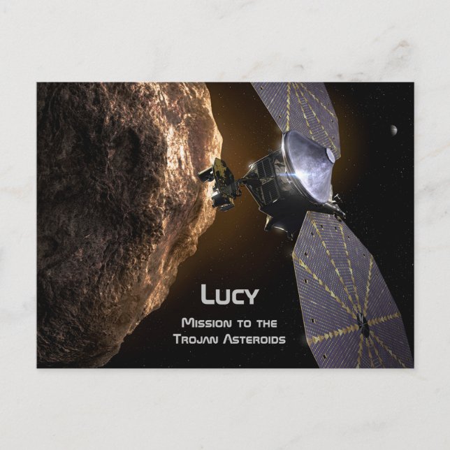 Lucy Mission to Study Trojan Asteroids Postcard (Front)