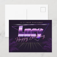Lucy Name First name pura postcard birthday