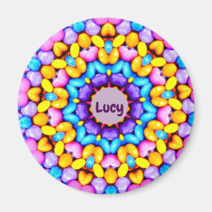 LUCY ~ Personalized Easter Pattern Fractal ~ Magnet