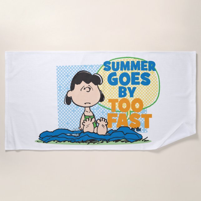 Lucy - Summer Goes By Too Fast Beach Towel (Front)
