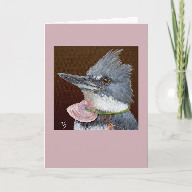 Lucy the kingfisher card (Front)