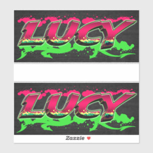 Lucy Vorname Name Graffiti Aufkleber Sticker