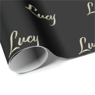 Lucy white gold Handwriting Gift Paper