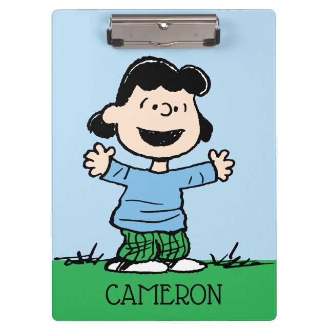 Lucy With Arms Wide Clipboard (Front)