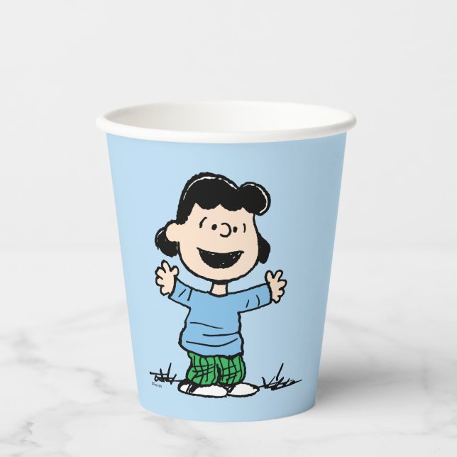 Lucy With Arms Wide Paper Cups (Front)