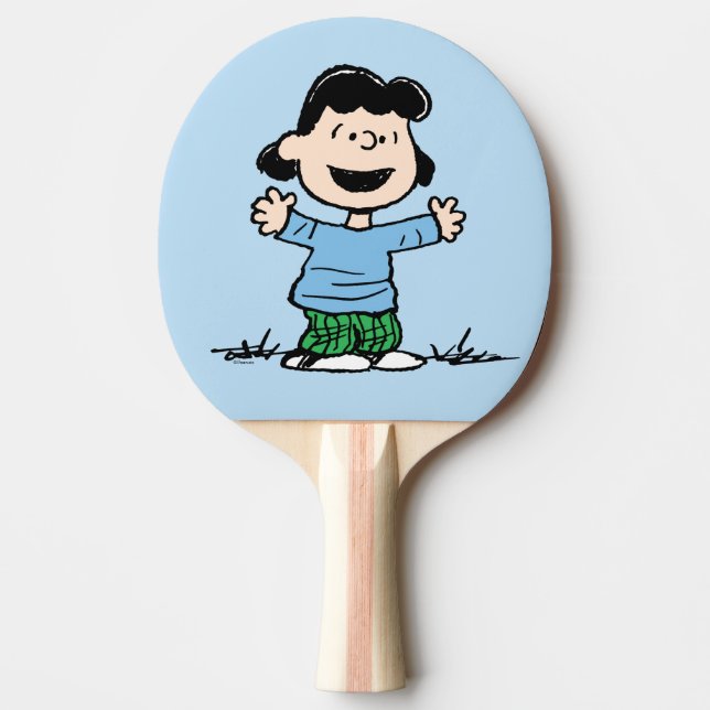 Lucy With Arms Wide Ping Pong Paddle (Front)