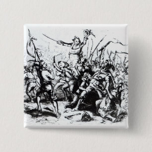 Luddite Rioters, 1811-12 15 Cm Square Badge