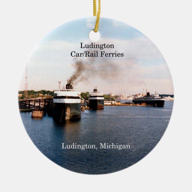Ludington Car/Rail Ferries ornament (Front)