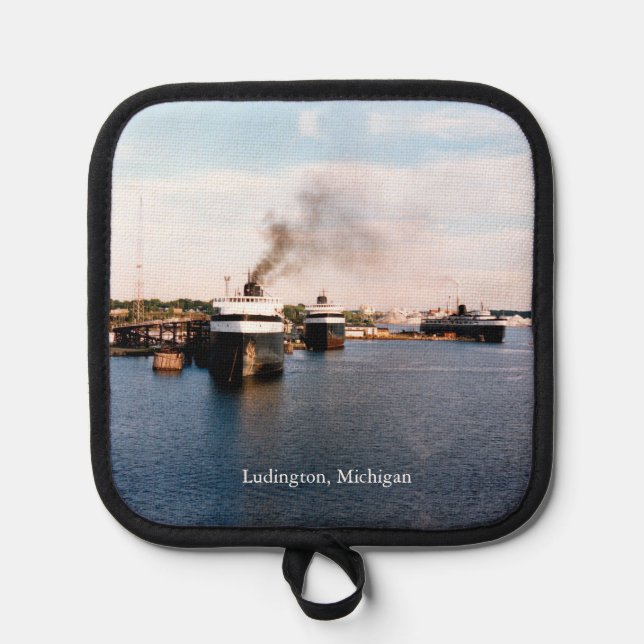 Ludington Carferries pot holders (Front)
