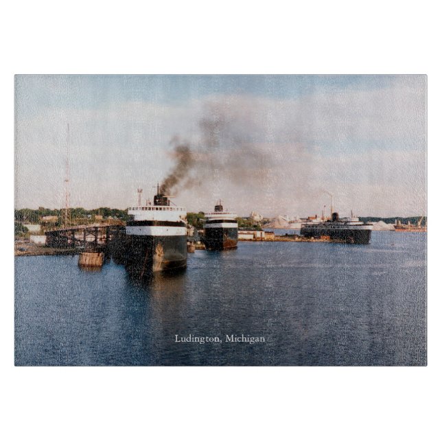 Ludington Ferries cutting board (Front)