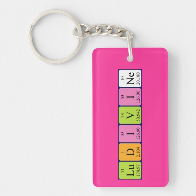 Ludivine periodic table name keyring (Front)