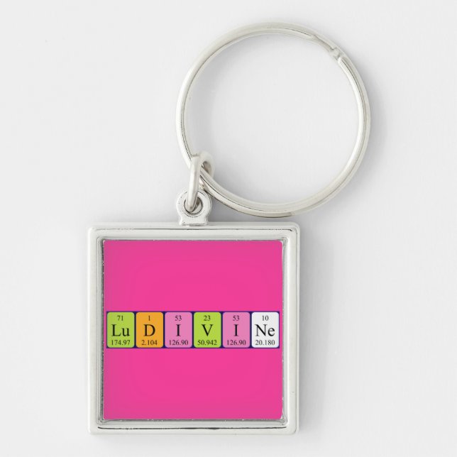 Ludivine periodic table name keyring (Front)