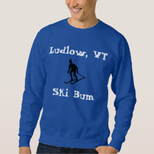 Ludlow, VT, Icy Trail Ski Bum (Skiing the East) Sweatshirt