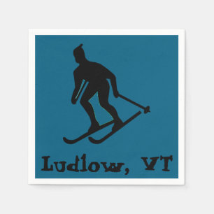 Ludlow, VT Ski (Green Mountain Vermont Skiing) Napkin