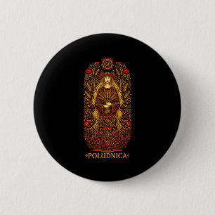 Ludnica Slavic Sun Goddess Pagan Folk Witch Art  6 Cm Round Badge