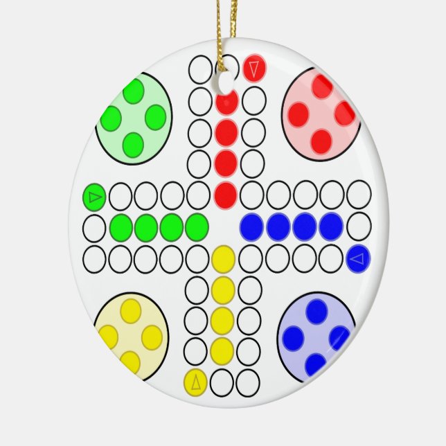 Ludo Classic Board Game Ceramic Tree Decoration (Left)