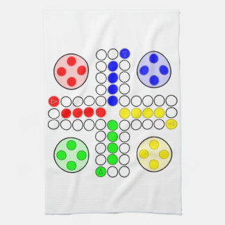 Ludo Classic Board Game Tea Towel